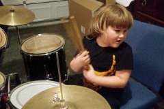 Cian playing the drums at the AirBnB in Renton, Washington. The Adventures of Sir Oisin Leif:  Saga 1 - Dual states at https://technotink.net/adventures/?page_id=2.  Photography on January 13, 2020 by Sir Oisin Leif, Thomas Baurley, Leaf McGowan, Technotink.net/photography  (c) 2020. All rights reserved.