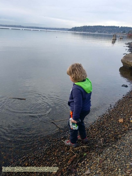 Playing at Coulon Beach Park - Lake washington; January 20, 2020: Renton, Washington. The Adventures of Sir Oisin Leif:  Saga 1 - Dual states at https://technotink.net/adventures/?page_id=2.  Photography by Sir Oisin Leif, Thomas Baurley, Leaf McGowan, Technotink.net/photography  (c) 2020. All rights reserved.