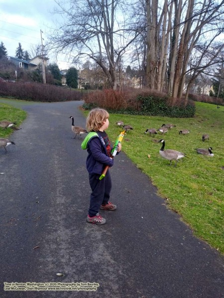 Playing at Coulon Beach Park - Lake washington; January 20, 2020: Renton, Washington. The Adventures of Sir Oisin Leif:  Saga 1 - Dual states at https://technotink.net/adventures/?page_id=2.  Photography by Sir Oisin Leif, Thomas Baurley, Leaf McGowan, Technotink.net/photography  (c) 2020. All rights reserved.