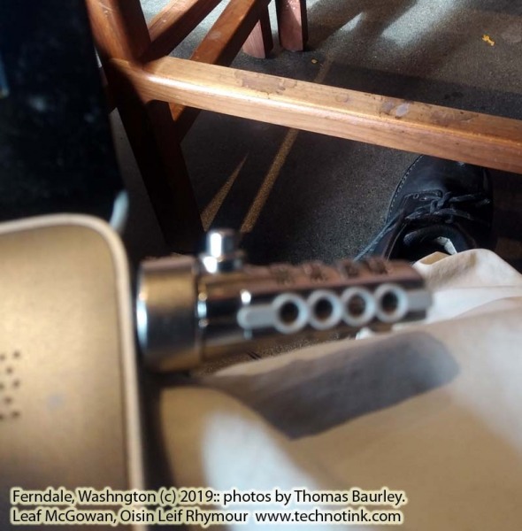 Doing web development work at the Ferndale Starbucks. The adventures of Sir Oisin Leif and Prince Cian in Ferndale, Washington. Photos taken on October 2, 2019. (c) 2019: Photos by Thomas Baurley, Oisin Leif Rhymour, Leaf McGowan. Tales at www.technogypsie.net/chronicles/