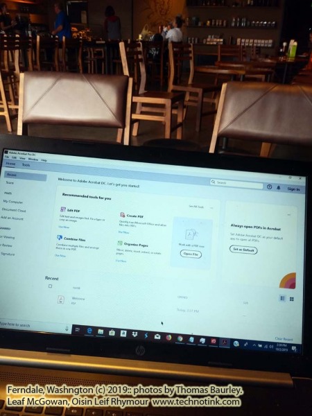 Doing web development work at the Ferndale Starbucks. The adventures of Sir Oisin Leif and Prince Cian in Ferndale, Washington. Photos taken on October 2, 2019. (c) 2019: Photos by Thomas Baurley, Oisin Leif Rhymour, Leaf McGowan. Tales at www.technogypsie.net/chronicles/