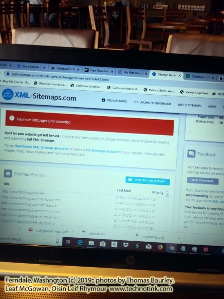 Doing web development work at the Ferndale Starbucks. The adventures of Sir Oisin Leif and Prince Cian in Ferndale, Washington. Photos taken on October 2, 2019. (c) 2019: Photos by Thomas Baurley, Oisin Leif Rhymour, Leaf McGowan. Tales at www.technogypsie.net/chronicles/