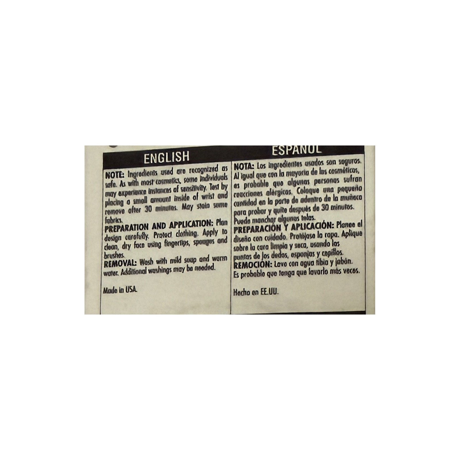 Rubies Black Cream Makeup .7 oz tube - Image 6