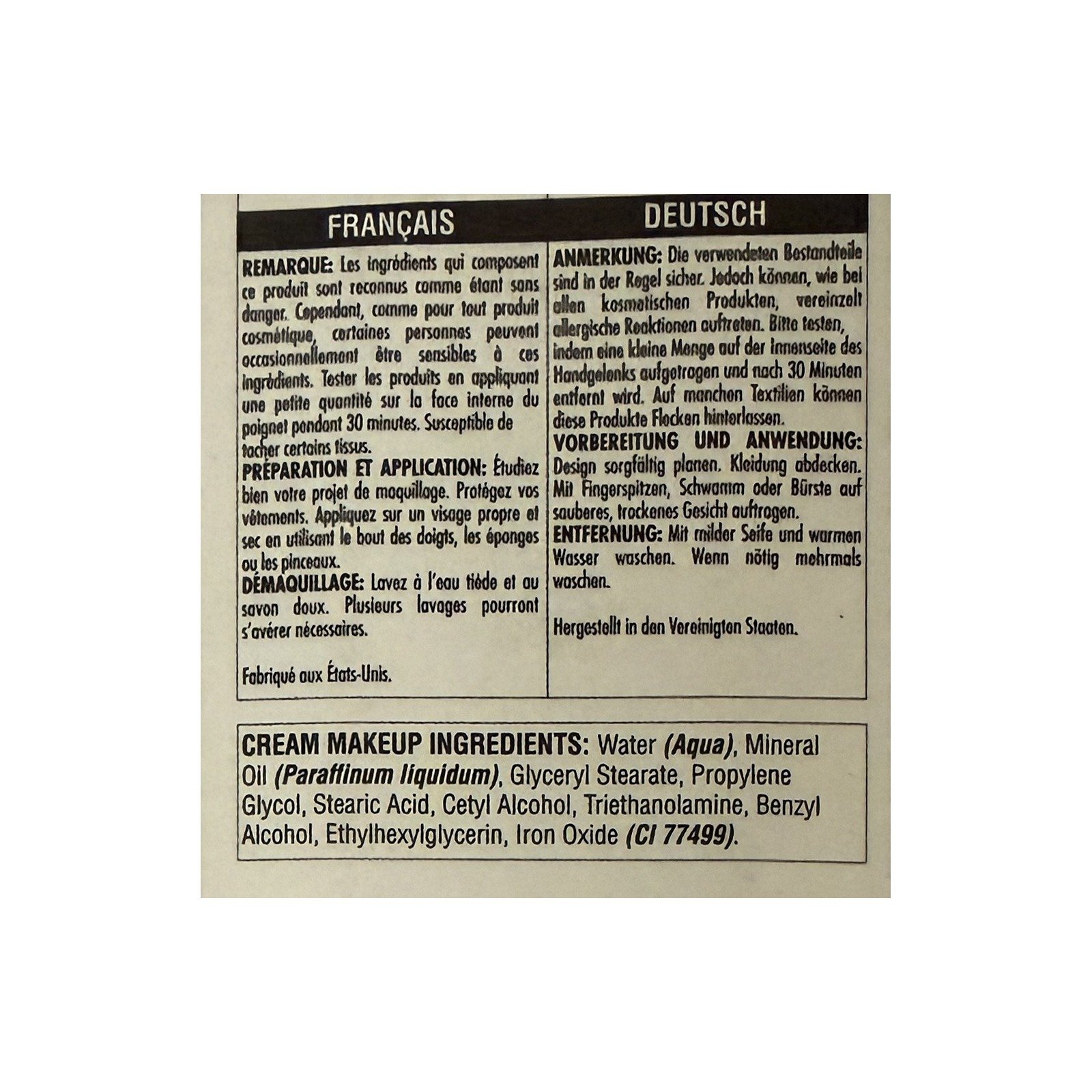 Rubies Black Cream Makeup .7 oz tube - Image 7
