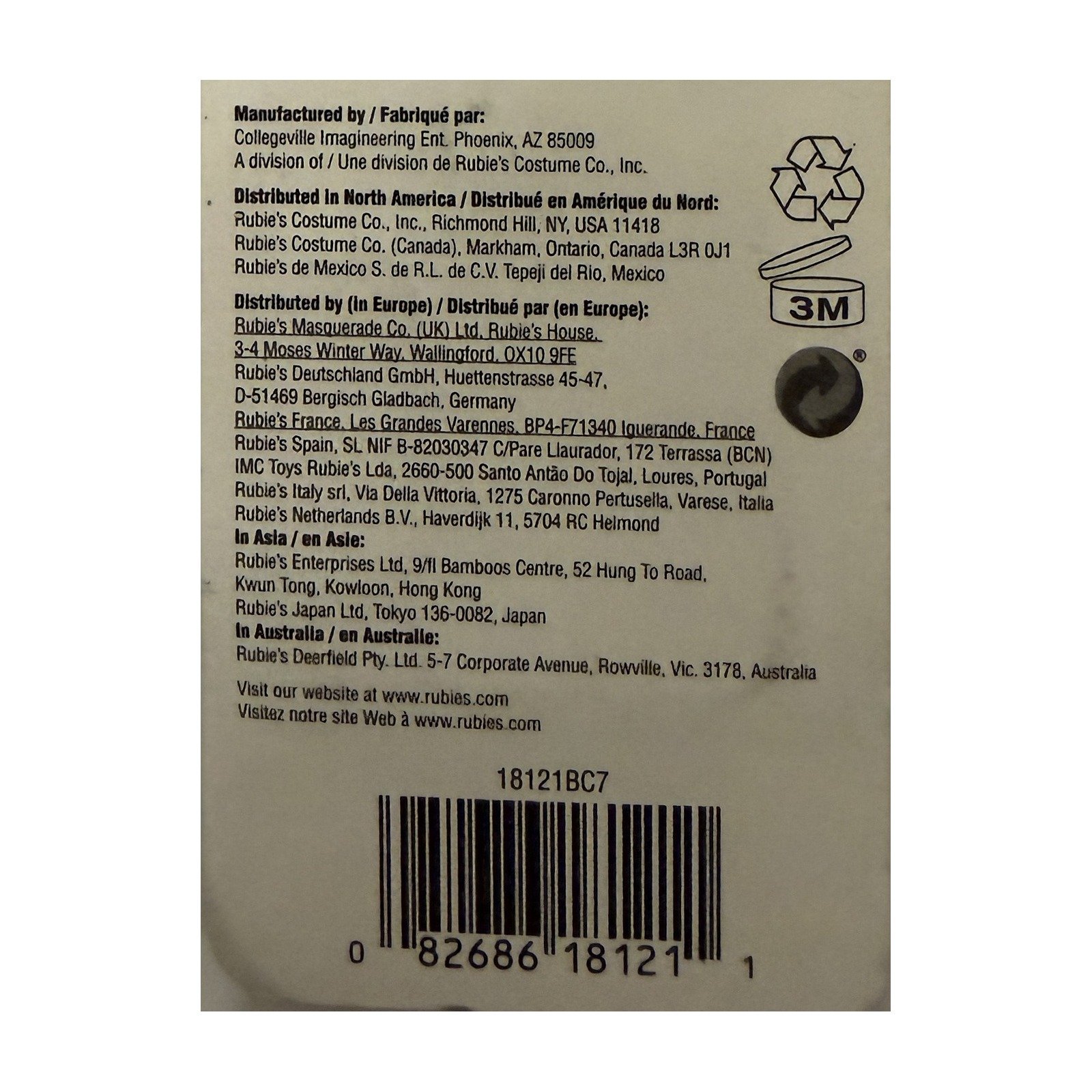 Rubies Black Cream Makeup .7 oz tube - Image 8