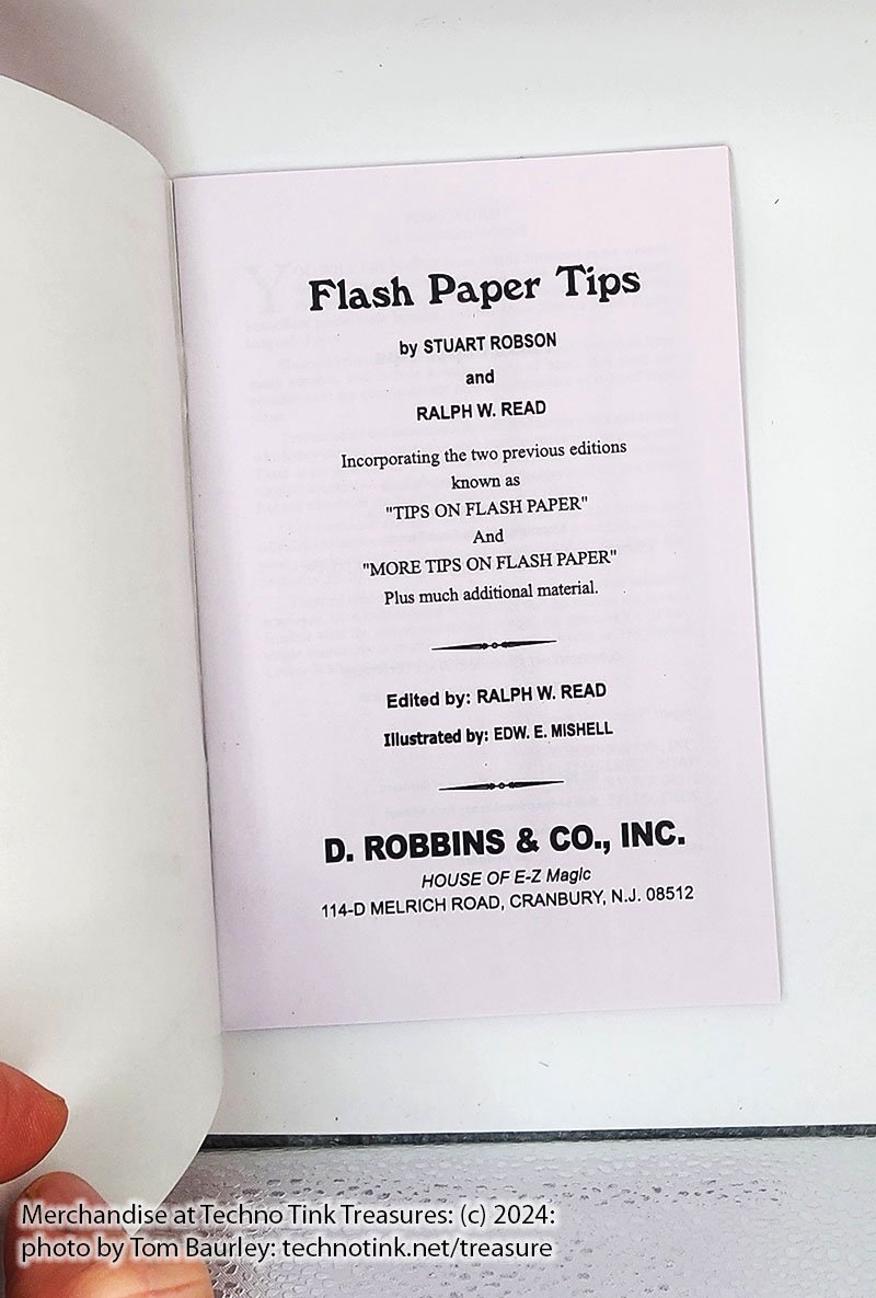 Flash Paper Tips by S. Robson and R. W. Read - Image 4