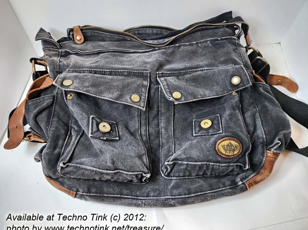 CLELO Black Shoulder Messenger Bag USED: GOOD - Image 8