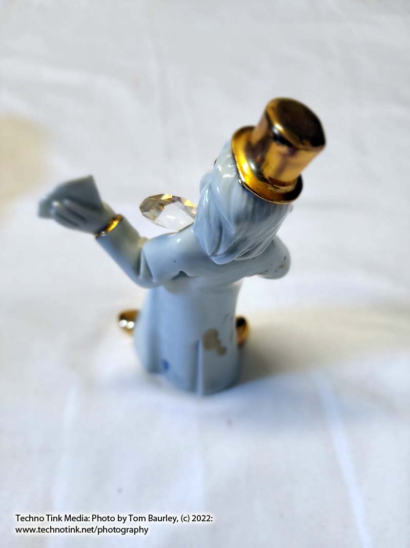 Vintage Capodimote Limoges Mime Clown Figurine, Glazed Ceramic/Porcelain Swarovski Crystal 24k gold - Image 5