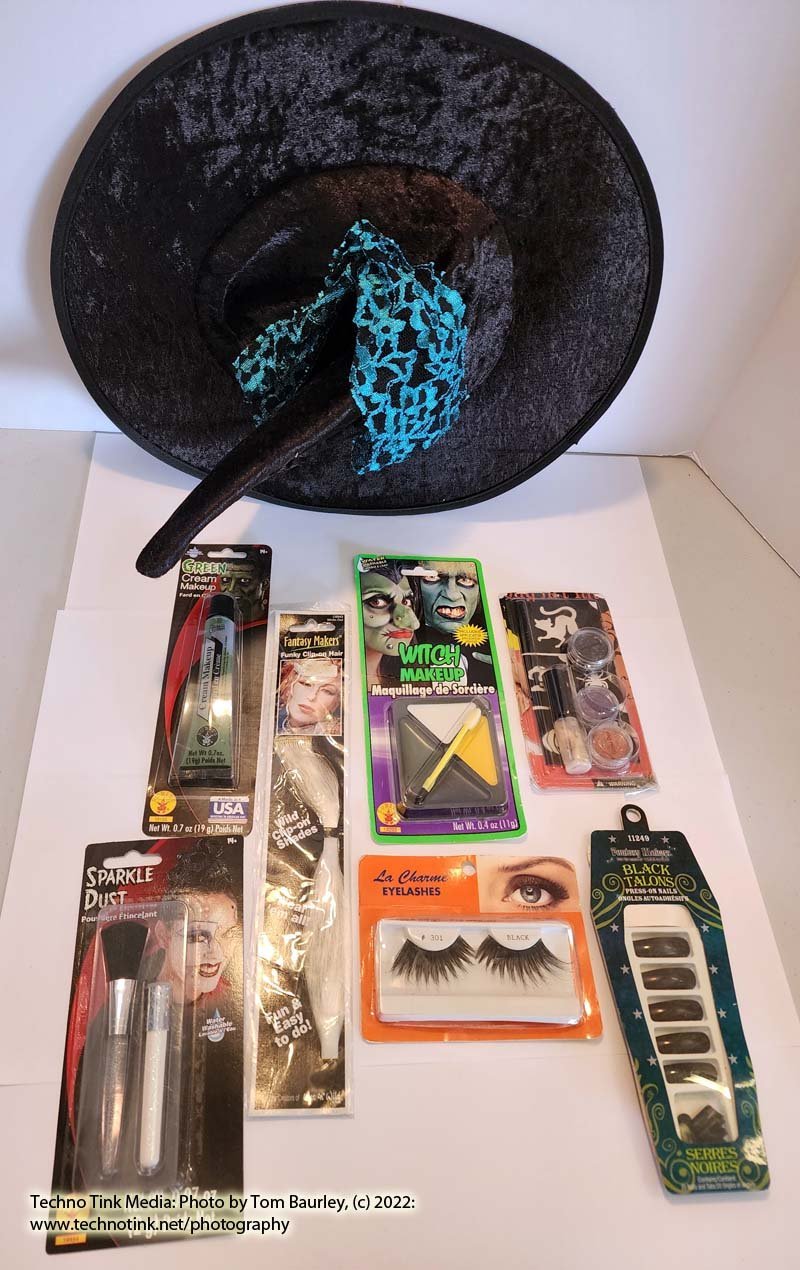 Custom Sparkle Witch Make-up Costume Kit compiled by Techno Tink