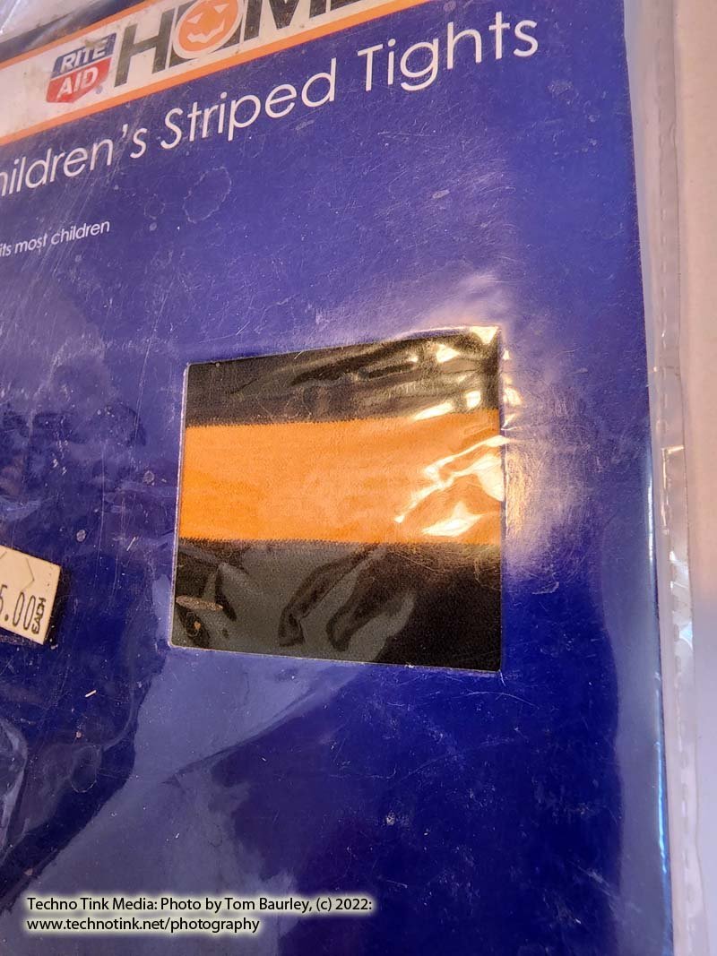 Orange and Black Children's Striped Tights