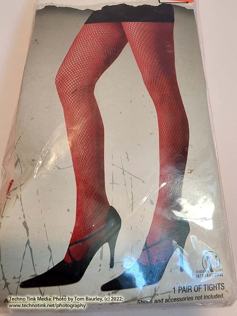 Red Adult Fishnet Pantyhose