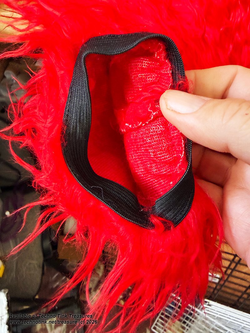 Red Shaggy Faux Fur Leggings - Image 4