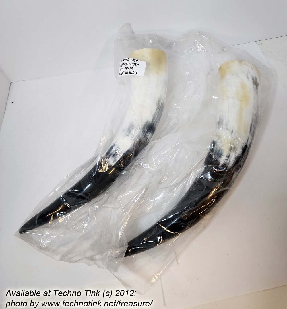 Pair of Steer Viking Drinking Horns 16x3x3 inch 1 pair (HR100-13SP)
