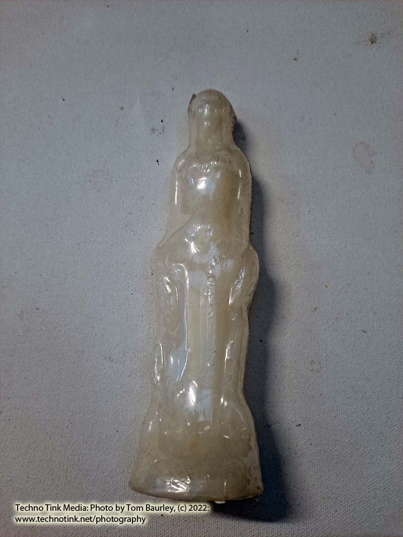 Spell Candle - Female Figurine, White 7.5x2x2
