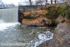 Exploring the namesake - Newton Falls waterfall, Newton Falls, Ohio. Back to a Shovel Bum Life: Adventure East - Chronicles of Sir Thomas Leaf and Prince Cian.  Adventures in Ohio. Photos were taken on November 11, 2018.  To read the adventures, visit   http://www.technogypsie.net/chronicles/?p=43403.   To read reviews, visit www.technogypsie.net/reviews.  All photos and articles (c) 2018.  Techno Tink Media www.technotink.net/photography  - by Leaf McGowan and Thomas Baurley. All rights reserved. www.technotink.net/photography.   This day's adventures will be published here: http://www.technogypsie.net/chronicles/?p=43405. Newton Falls Waterfall: http://www.technogypsie.net/reviews/?p=39755. Newton Falls Ohio: http://www.technogypsie.com/reviews/?p=39757