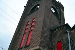 First Calvary Baptist Church - Youngstown, Ohio. Back to a Shovel Bum Life: Adventure East - Chronicles of Sir Thomas Leaf and Prince Cian.  Adventures in Ohio. Photos were taken on November 11, 2018.  To read the adventures, visit   http://www.technogypsie.net/chronicles/?p=43403.   To read reviews, visit www.technogypsie.net/reviews.  All photos and articles (c) 2018.  Technogypsie.net - by Leaf McGowan and Thomas Baurley. All rights reserved. www.technotink.net/photography.   This day's adventures will be published here: http://www.technogypsie.net/chronicles/?p=43405. Youngstown, Ohio: http://www.technogypsie.net/reviews/?p=39761