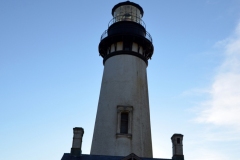 Lighthouse at Yaquina Head Outstanding Natural Area, NPS, Newport, Oregon. Oregon Coastline 2013: Oregon Coast, Oregon, USA. Friday, August 3, 2013. (c) 2013: Photo by Thomas Baurley, Leaf McGowan: Techno Tink Media (www.technotink.net/photography/).