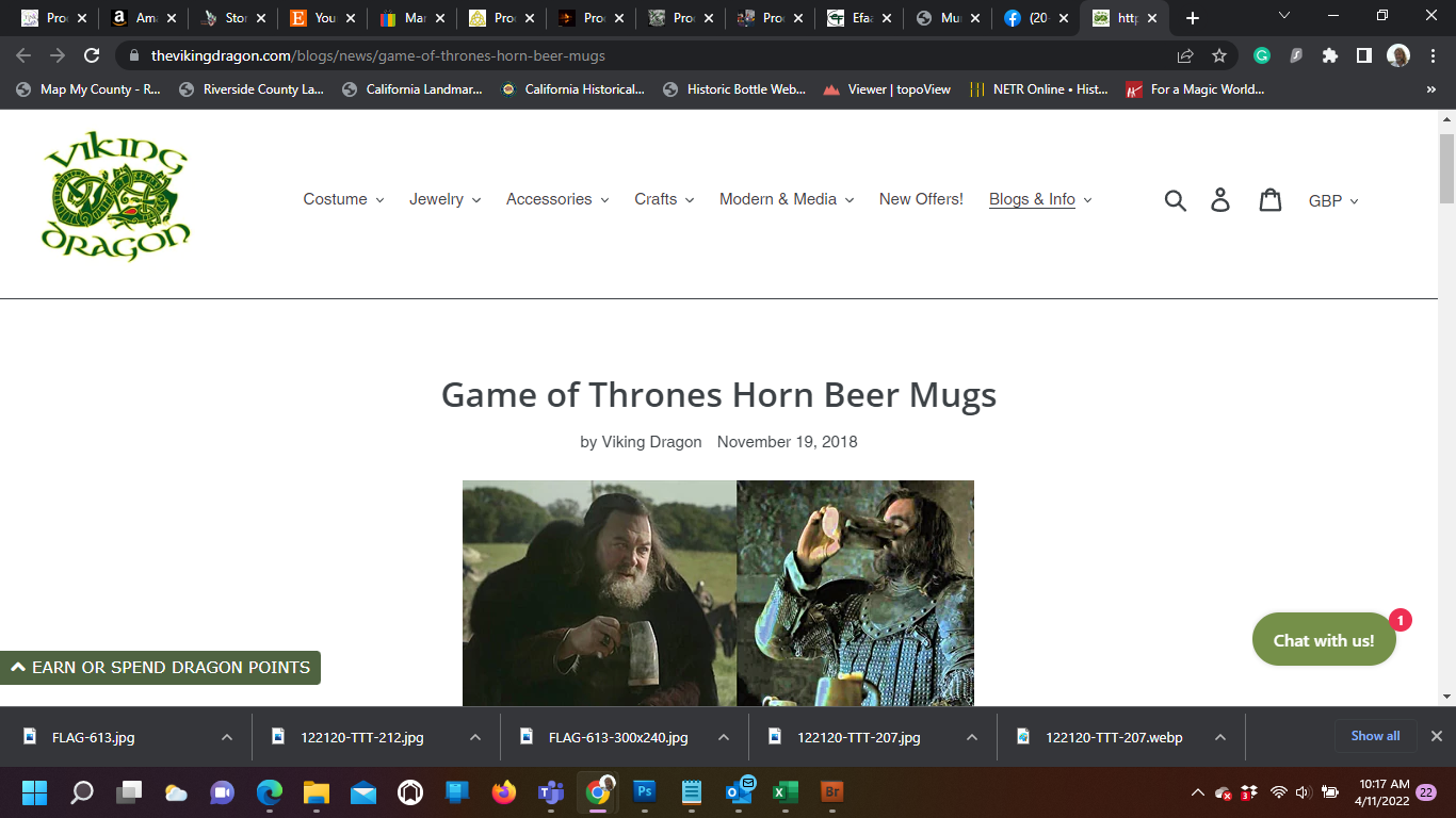 Game of Thrones Horn Beer Mugs