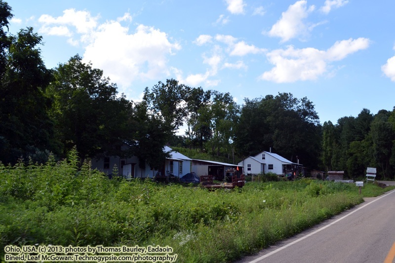 Amish house/ farm - Driving across Ohio to Wisconsin. Travels on the Great American Walkabout 2013 - enrout from South Carolina North to New York, and West to Oregon - Sunday, July 24, 2013.   Photography (c) 2013 Thomas Baurley, Eadaoin Bineid, Leaf McGowan, Technogypsie Productions. www.technogypsie.com/photography/.  To follow the stories and tales visit http://www.technogypsie.com/reviews/ and http://www.technogypsie.com/chronicles/