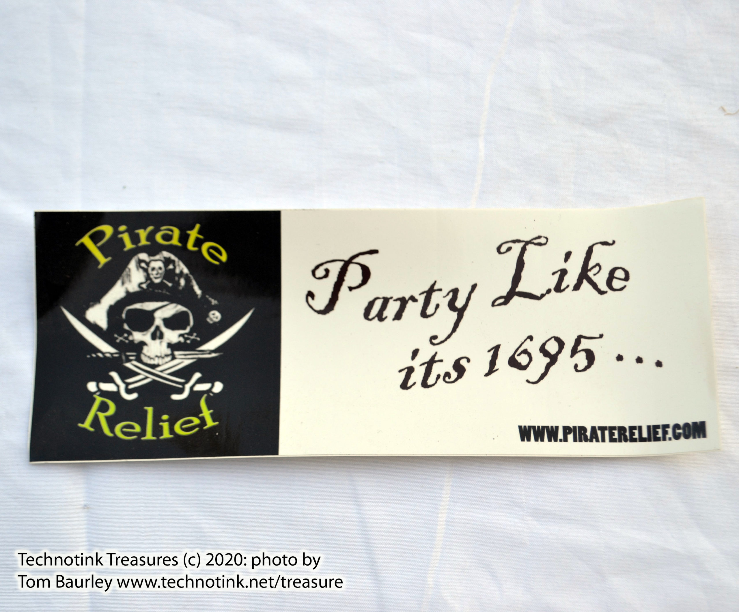 Bumper Sticker: Party like its 1695 (Pirate Relief)