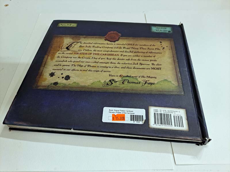 Used Hard Cover Disney's Pirates of the Carribean Book - Image 5
