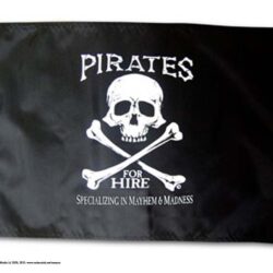Pirates For Hire Flag, 2' x 3'