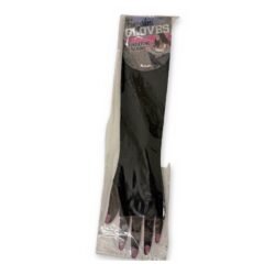 Long black fashion arm gloves, fingerless - 1 pair