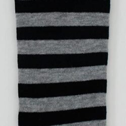 Black and Gray Striped Fingerless Gloves