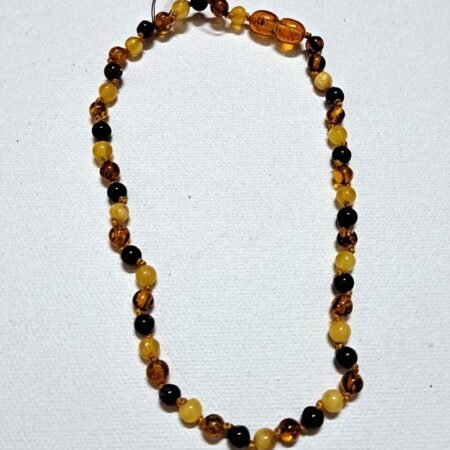 Baltic Amber knotted Teething Necklace