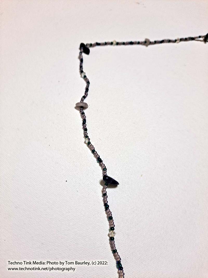 Hand-made Purple Beaded Star Necklace - Image 4