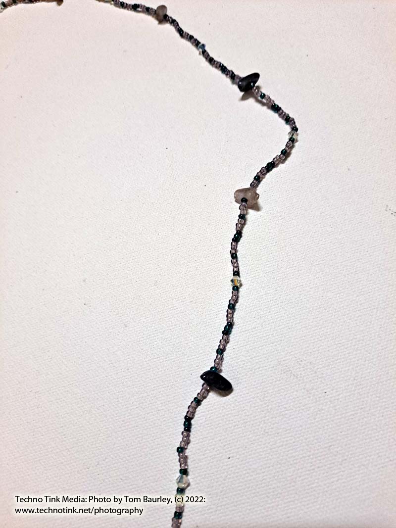 Hand-made Purple Beaded Star Necklace - Image 5