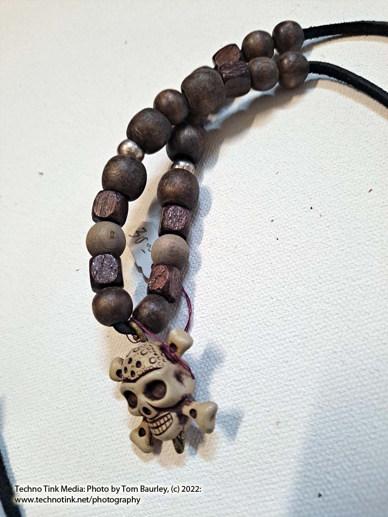Pirate Jolly Roger Beaded Necklace - Image 3