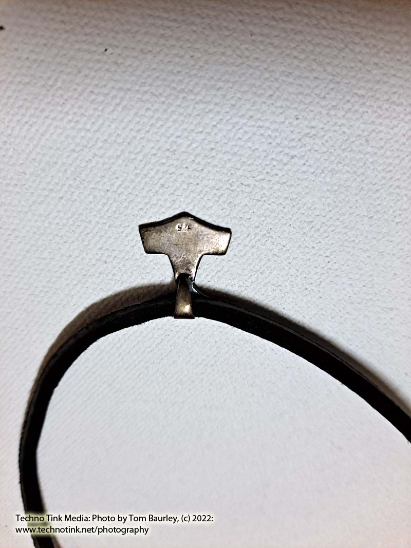 Small ornate sterling silver Thor's Hammer #2 - Image 5