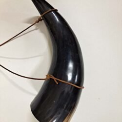 Extra Large, Black and Tan Viking Drinking Horn XL02