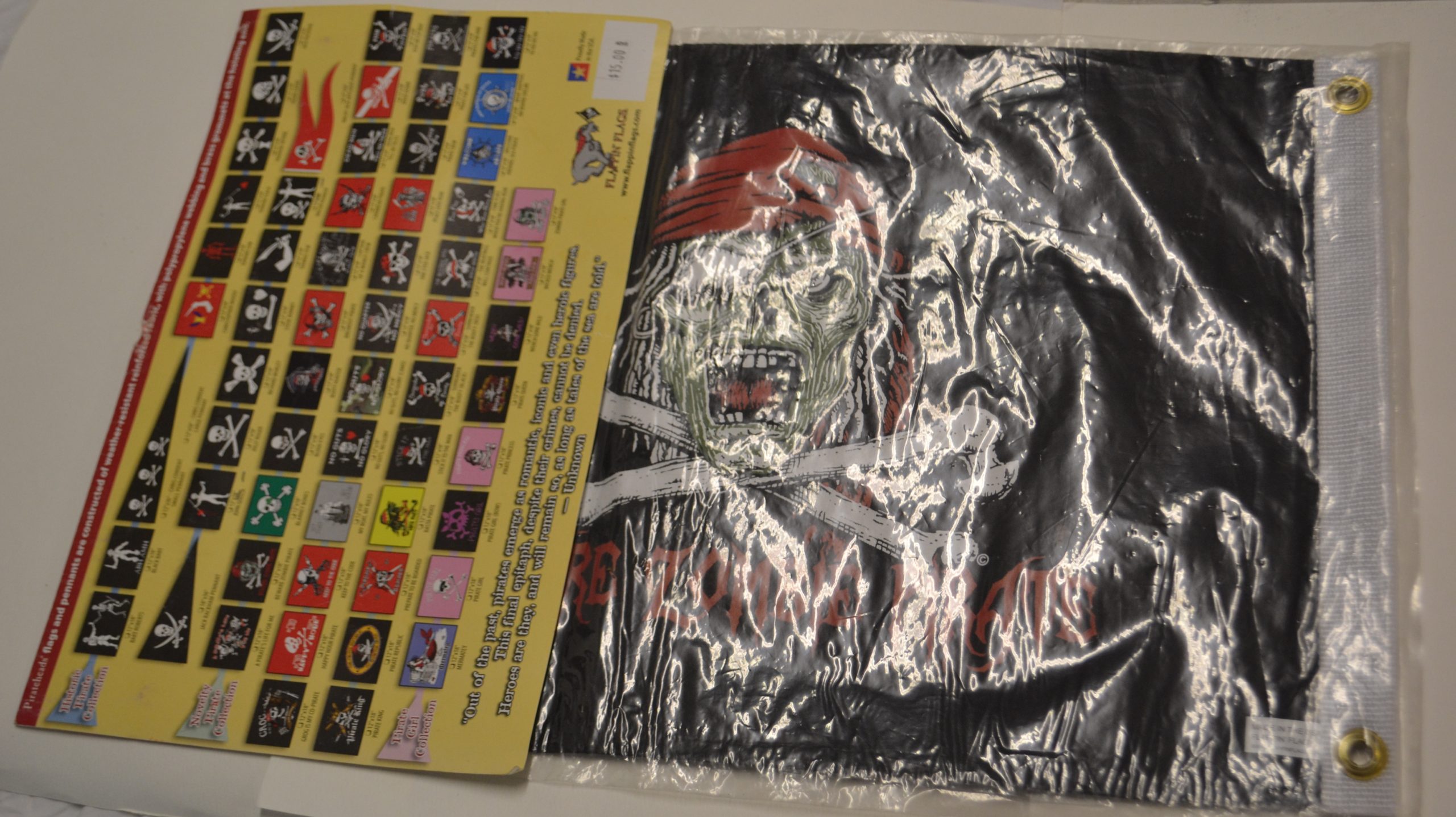 Beware Zombie Pirate Flag, 45 x 30 x .5 cm - Image 5