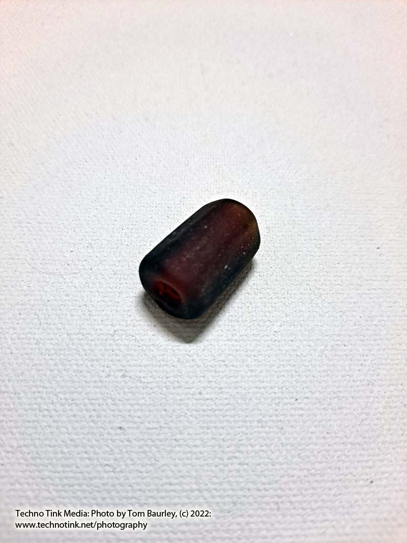 Viking Grave Glass Beads - Replica, Dark Blood Red Barrel