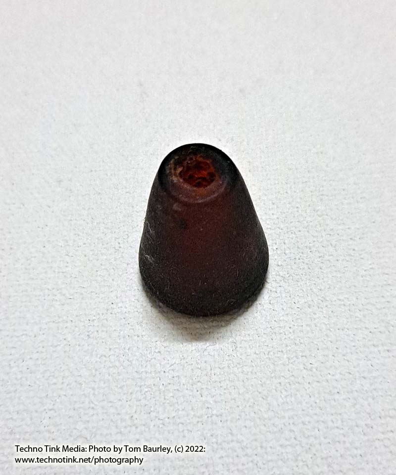 Viking Grave Glass Beads - Replica, Dark Blood Red Conical - Image 2