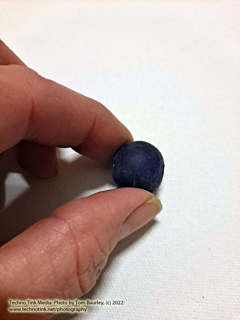 Dark blue rough glass bead Viking Birka Replica - Image 3