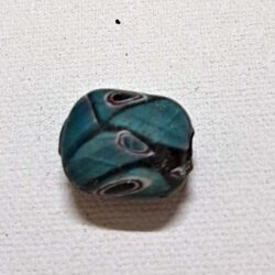 Viking Grave Clay Bead - Replica, Mixed Blues wavy, conical