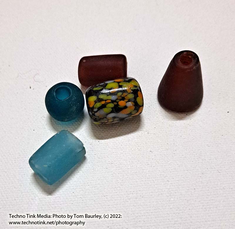 Varied Assorted replica Viking Grave Beads - 5 count