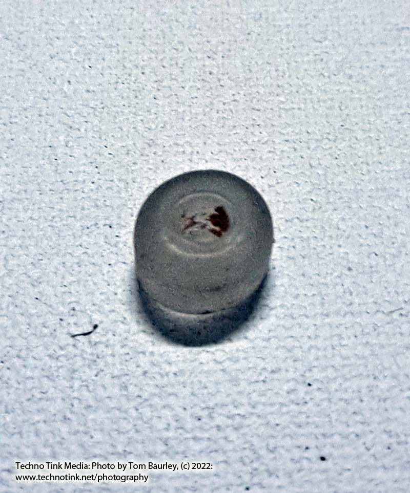 Viking Grave Glass Bead - Replica, Translucent White Circle Beads - Image 2