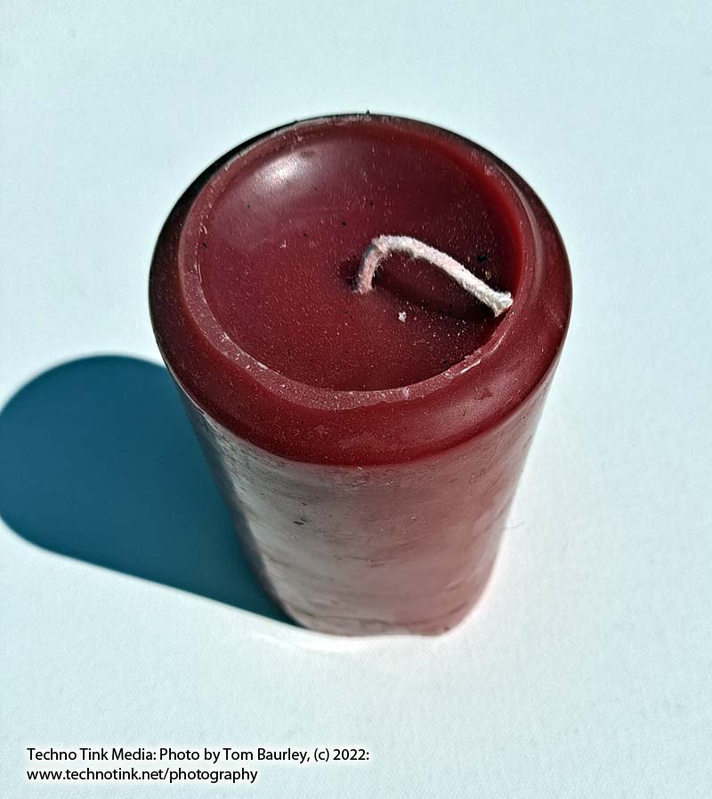 Medium rose geranium or patchouli red scented candle - Image 2