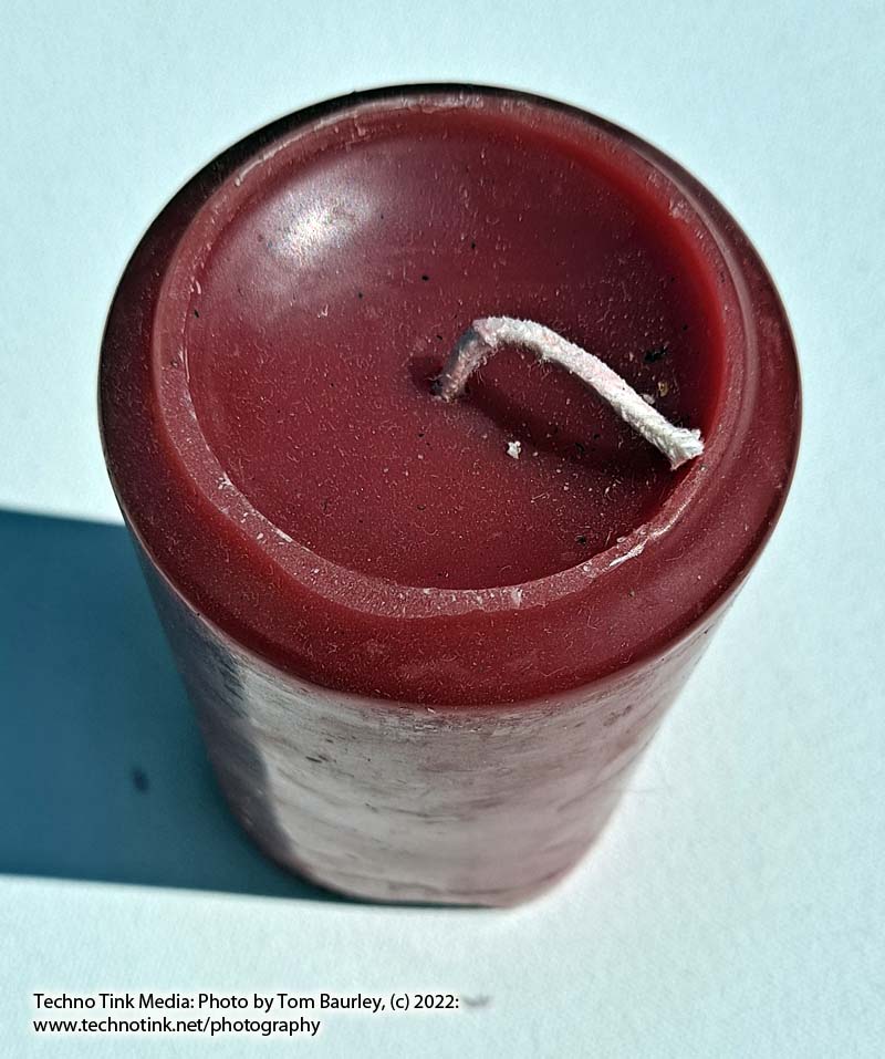 Medium rose geranium or patchouli red scented candle - Image 5