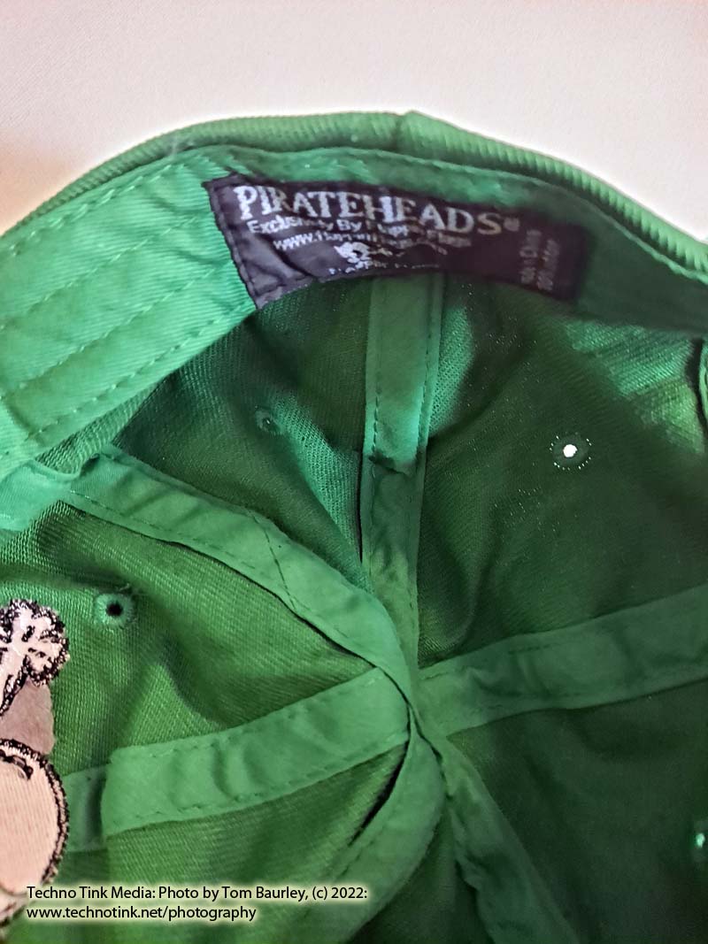 Irish Pirate BLARNEY BONES Embroidered Skull Green Cotton Cap - Image 5