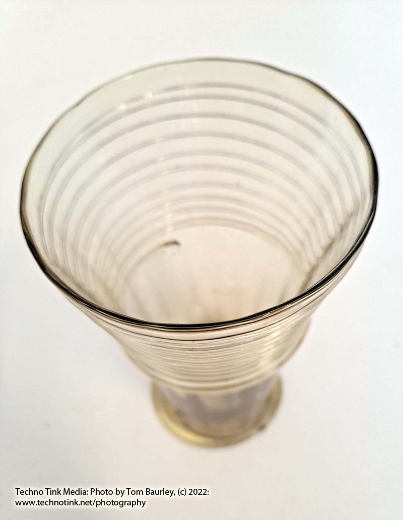 Tall hand-blown Birka Viking Grave replica Glass Cylinder Cup - Image 2