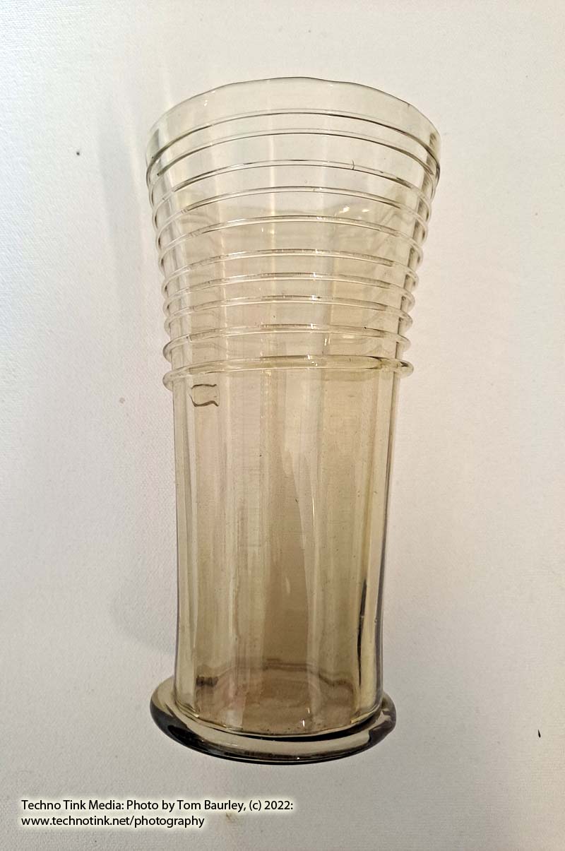 Tall hand-blown Birka Viking Grave replica Glass Cylinder Cup - Image 4