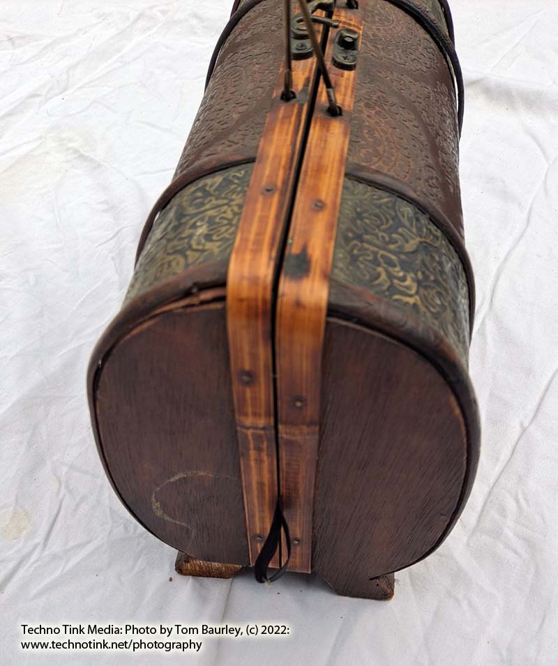 Large wooden ornate Burning Man styled Box Purse - Image 4