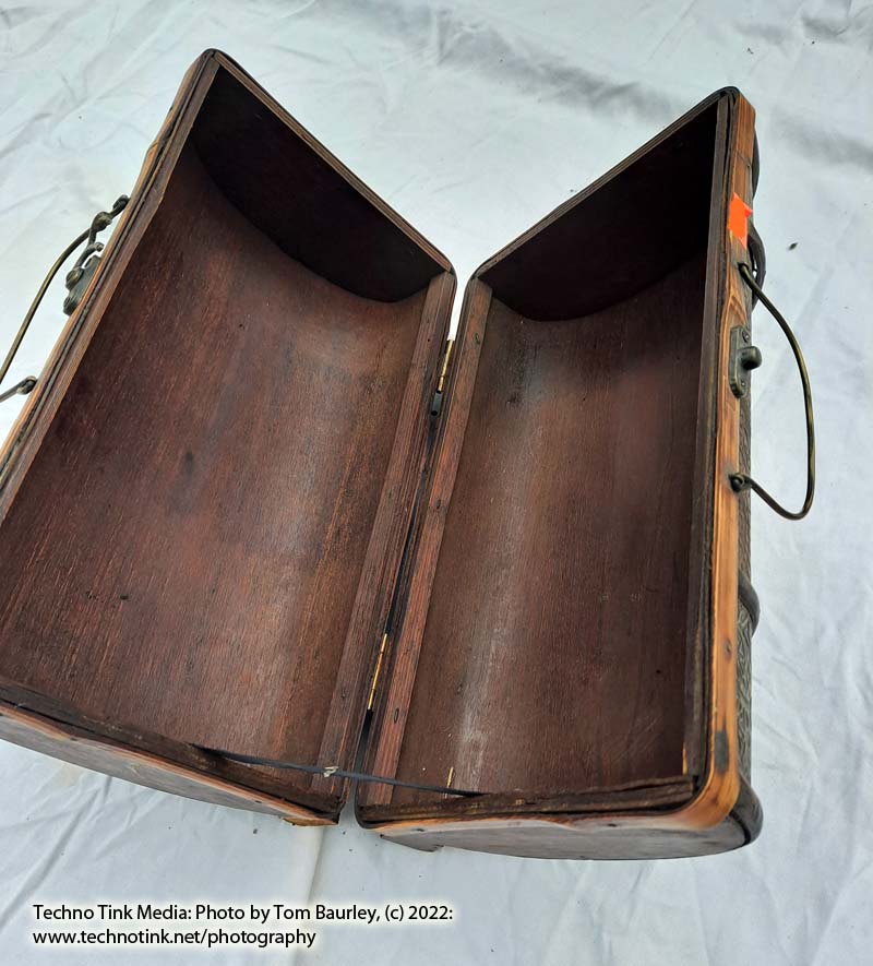 Large wooden ornate Burning Man styled Box Purse - Image 7