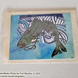 Celtic Salmon Art Card by Jill Sattler