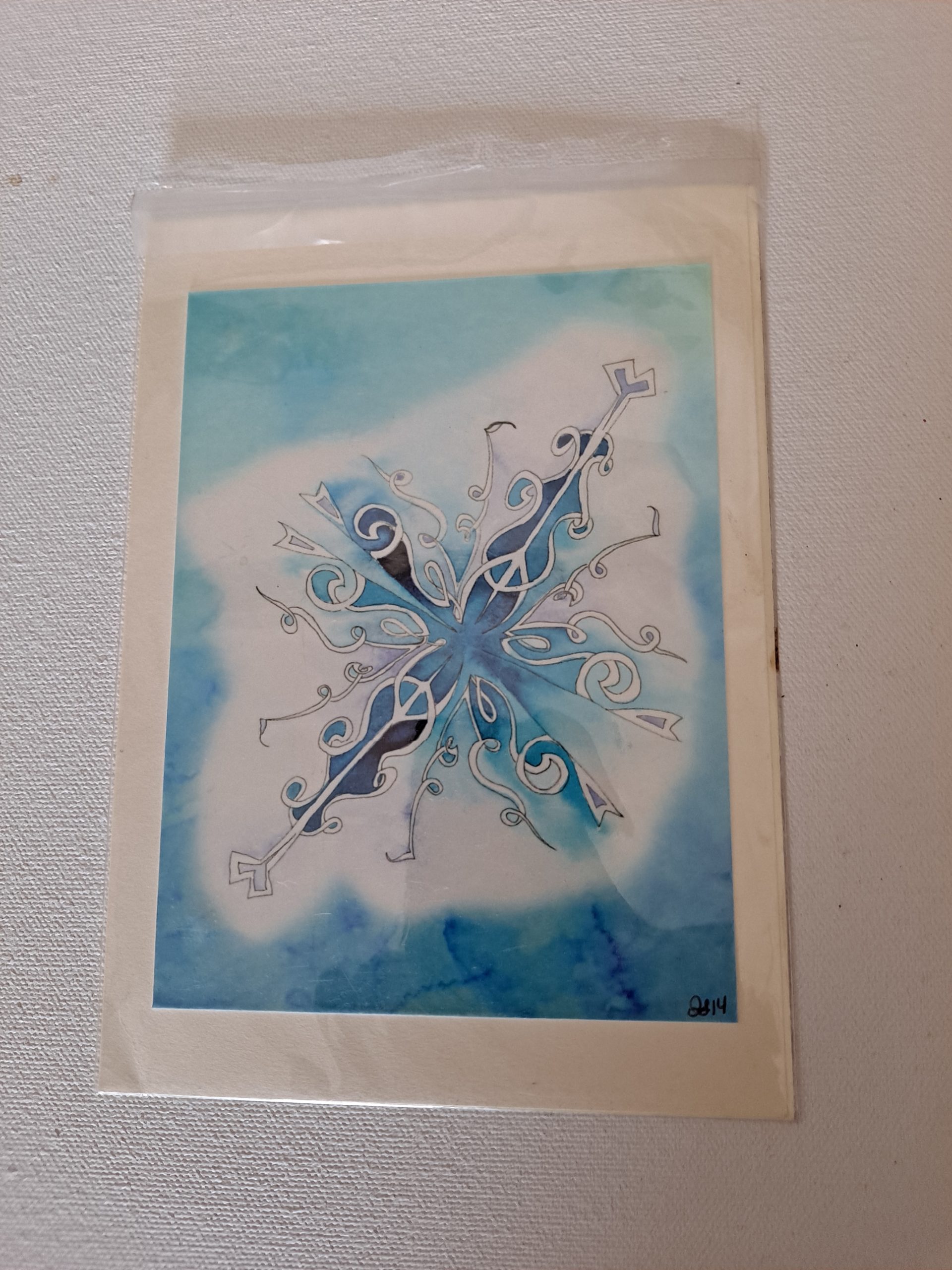 Small Snowflake Art Card by Jill Sattler